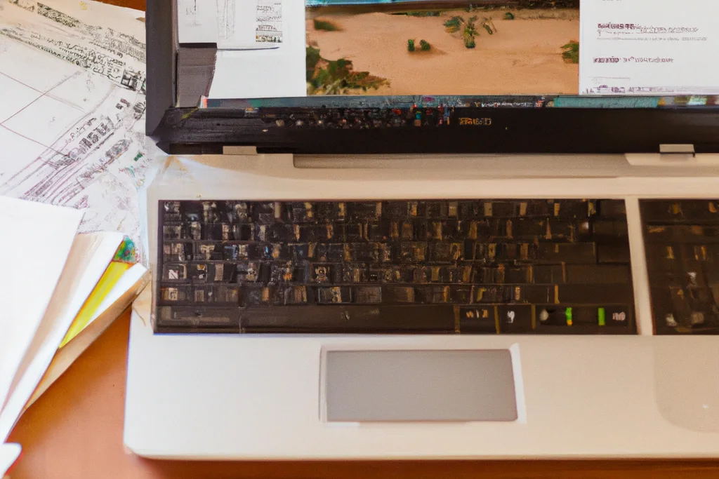 New Mexico land listing shown on a laptop with parcel map and property photos