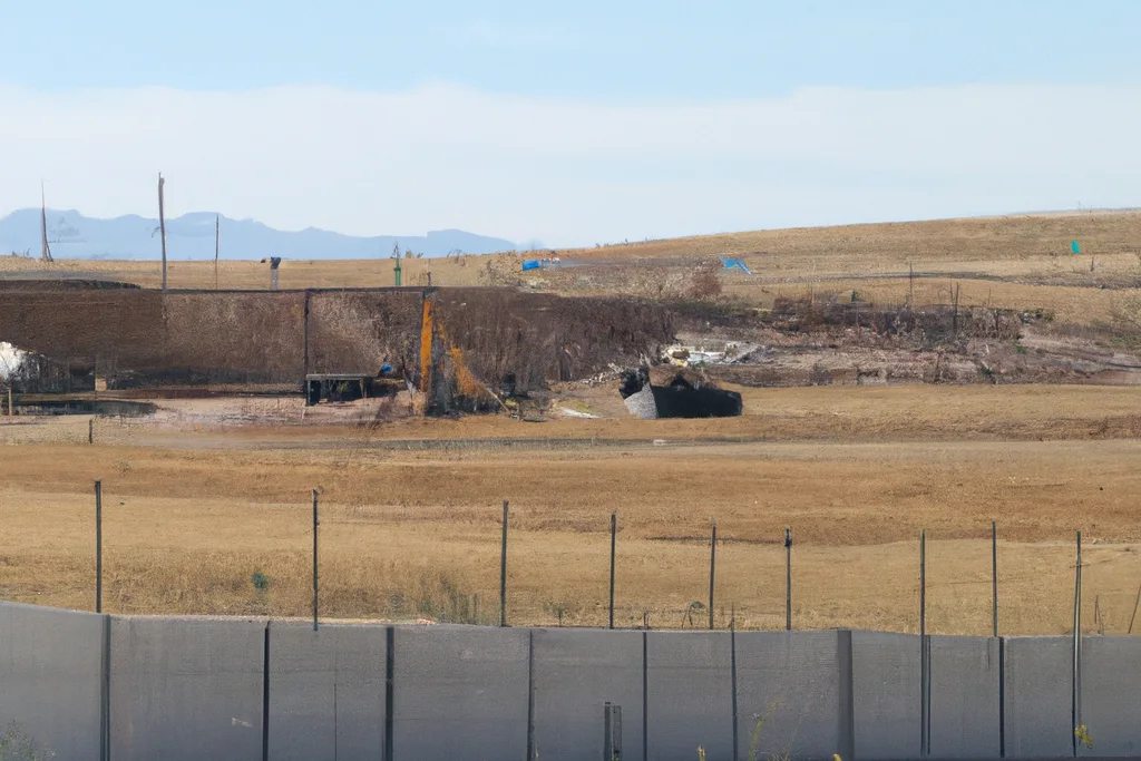 New Mexico development site with open land near active construction