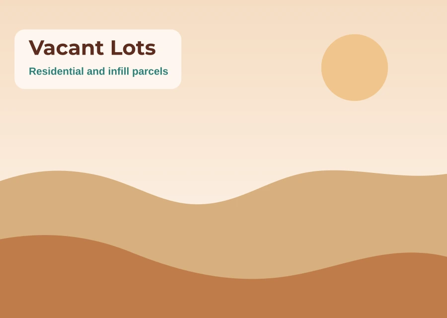 Vacant residential lot in Albuquerque, New Mexico